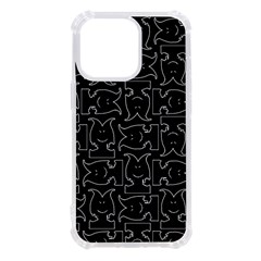 Enigmatic Demon Black And White Pattern Iphone 13 Pro Tpu Uv Print Case by dflcprintsclothing