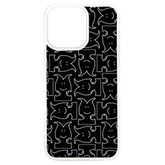 Enigmatic Demon Black And White Pattern Iphone 15 Pro Max Tpu Uv Print Case by dflcprintsclothing