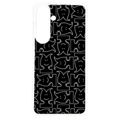 Enigmatic Demon Black And White Pattern Samsung Galaxy S24 6 2 Inch Tpu Uv Case by dflcprintsclothing