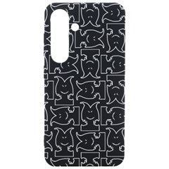 Enigmatic Demon Black And White Pattern Samsung Galaxy S24 6 2 Inch Black Tpu Uv Case