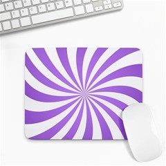 Spiral Vortex Rays Lavender Swirl Purple Small Mousepad by Salmanaz77