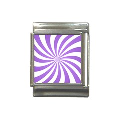 Spiral Vortex Rays Lavender Swirl Purple Italian Charm (13mm)