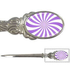 Spiral Vortex Rays Lavender Swirl Purple Letter Opener by Salmanaz77