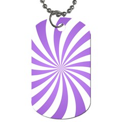 Spiral Vortex Rays Lavender Swirl Purple Dog Tag (one Side) by Salmanaz77