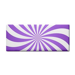 Spiral Vortex Rays Lavender Swirl Purple Hand Towel by Salmanaz77