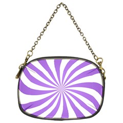 Spiral Vortex Rays Lavender Swirl Purple Chain Purse (one Side) by Salmanaz77