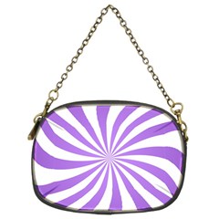 Spiral Vortex Rays Lavender Swirl Purple Chain Purse (two Sides) by Salmanaz77