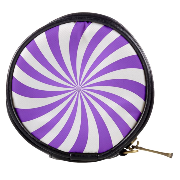 Spiral Vortex Rays Lavender Swirl Purple Mini Makeup Bag