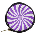 Spiral Vortex Rays Lavender Swirl Purple Mini Makeup Bag Back