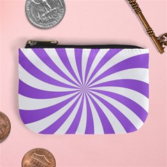 Spiral Vortex Rays Lavender Swirl Purple Mini Coin Purse by Salmanaz77