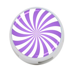 Spiral Vortex Rays Lavender Swirl Purple 4-port Usb Hub (two Sides) by Salmanaz77