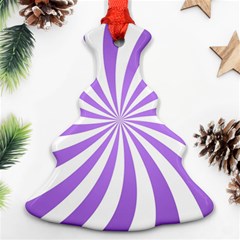 Spiral Vortex Rays Lavender Swirl Purple Christmas Tree Ornament (two Sides)