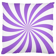 Spiral Vortex Rays Lavender Swirl Purple Large Cushion Case (one Side) by Salmanaz77