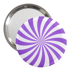 Spiral Vortex Rays Lavender Swirl Purple 3  Handbag Mirrors by Salmanaz77