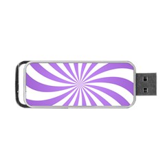 Spiral Vortex Rays Lavender Swirl Purple Portable Usb Flash (two Sides) by Salmanaz77