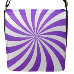 Spiral Vortex Rays Lavender Swirl Purple Flap Closure Messenger Bag (s) by Salmanaz77