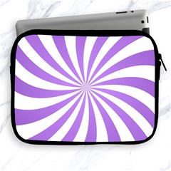 Spiral Vortex Rays Lavender Swirl Purple Apple Ipad 2/3/4 Zipper Cases by Salmanaz77