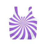 Spiral Vortex Rays Lavender Swirl Purple Full Print Recycle Bag (S) Front