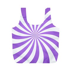 Spiral Vortex Rays Lavender Swirl Purple Full Print Recycle Bag (m) by Salmanaz77