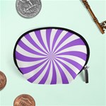 Spiral Vortex Rays Lavender Swirl Purple Accessory Pouch (Small) Front