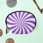 Spiral Vortex Rays Lavender Swirl Purple Accessory Pouch (Small) Back