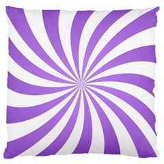 Spiral Vortex Rays Lavender Swirl Purple Standard Premium Plush Fleece Cushion Case (two Sides) by Salmanaz77