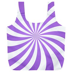 Spiral Vortex Rays Lavender Swirl Purple Full Print Recycle Bag (xxxl) by Salmanaz77