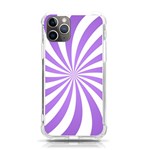 Spiral Vortex Rays Lavender Swirl Purple iPhone 11 Pro 5.8 Inch TPU UV Print Case Front