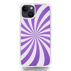 Spiral Vortex Rays Lavender Swirl Purple Iphone 14 Tpu Uv Print Case by Salmanaz77