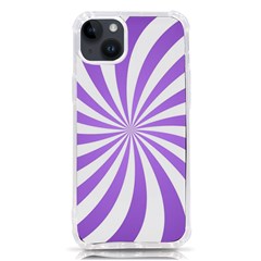 Spiral Vortex Rays Lavender Swirl Purple Iphone 14 Plus Tpu Uv Print Case by Salmanaz77