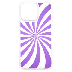 Spiral Vortex Rays Lavender Swirl Purple Iphone 15 Plus Tpu Uv Print Case by Salmanaz77