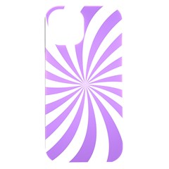 Spiral Vortex Rays Lavender Swirl Purple Iphone 15 Plus Black Uv Print Pc Hardshell Case by Salmanaz77