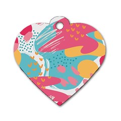 Background Abstract Dog Tag Heart (one Side)