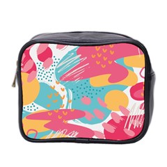 Background Abstract Mini Toiletries Bag (two Sides)