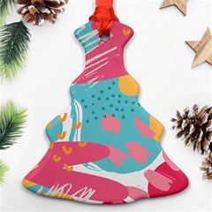 Background Abstract Christmas Tree Ornament (two Sides)