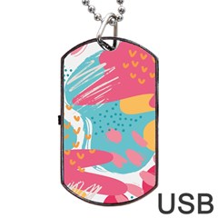 Background Abstract Dog Tag Usb Flash (two Sides)