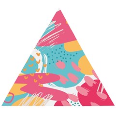 Background Abstract Wooden Puzzle Triangle