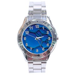 Background Colour Template Contrast Stainless Steel Analogue Watch by Salmanaz77