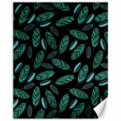 Leaves Pattern Abstract Blade Canvas 11  X 14  by Salmanaz77