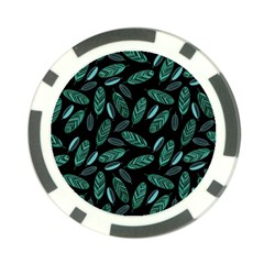 Leaves Pattern Abstract Blade Poker Chip Card Guard by Salmanaz77