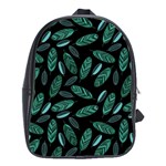 Leaves Pattern Abstract Blade School Bag (Large) Front