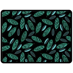 Leaves Pattern Abstract Blade Fleece Blanket (large) by Salmanaz77