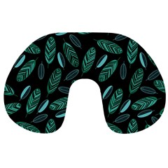 Leaves Pattern Abstract Blade Travel Neck Pillow