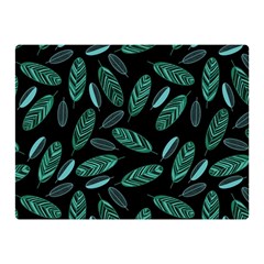 Leaves Pattern Abstract Blade Two Sides Premium Plush Fleece Blanket (mini) by Salmanaz77