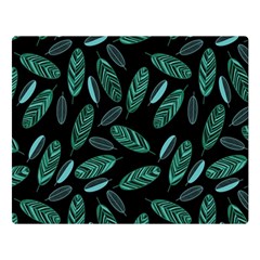 Leaves Pattern Abstract Blade Two Sides Premium Plush Fleece Blanket (large) by Salmanaz77