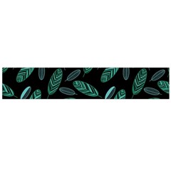 Leaves Pattern Abstract Blade Large Premium Plush Fleece Scarf 