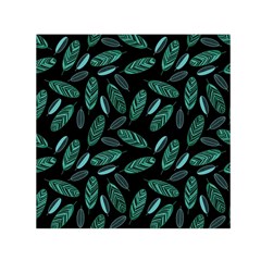 Leaves Pattern Abstract Blade Square Satin Scarf (30  X 30 )