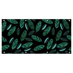 Leaves Pattern Abstract Blade Banner And Sign 8  X 4  by Salmanaz77