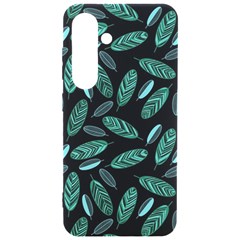 Leaves Pattern Abstract Blade Samsung Galaxy S24 6 2 Inch Black Tpu Uv Case