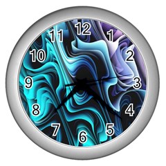 Nature Water Wave Architecture Wall Clock (silver)